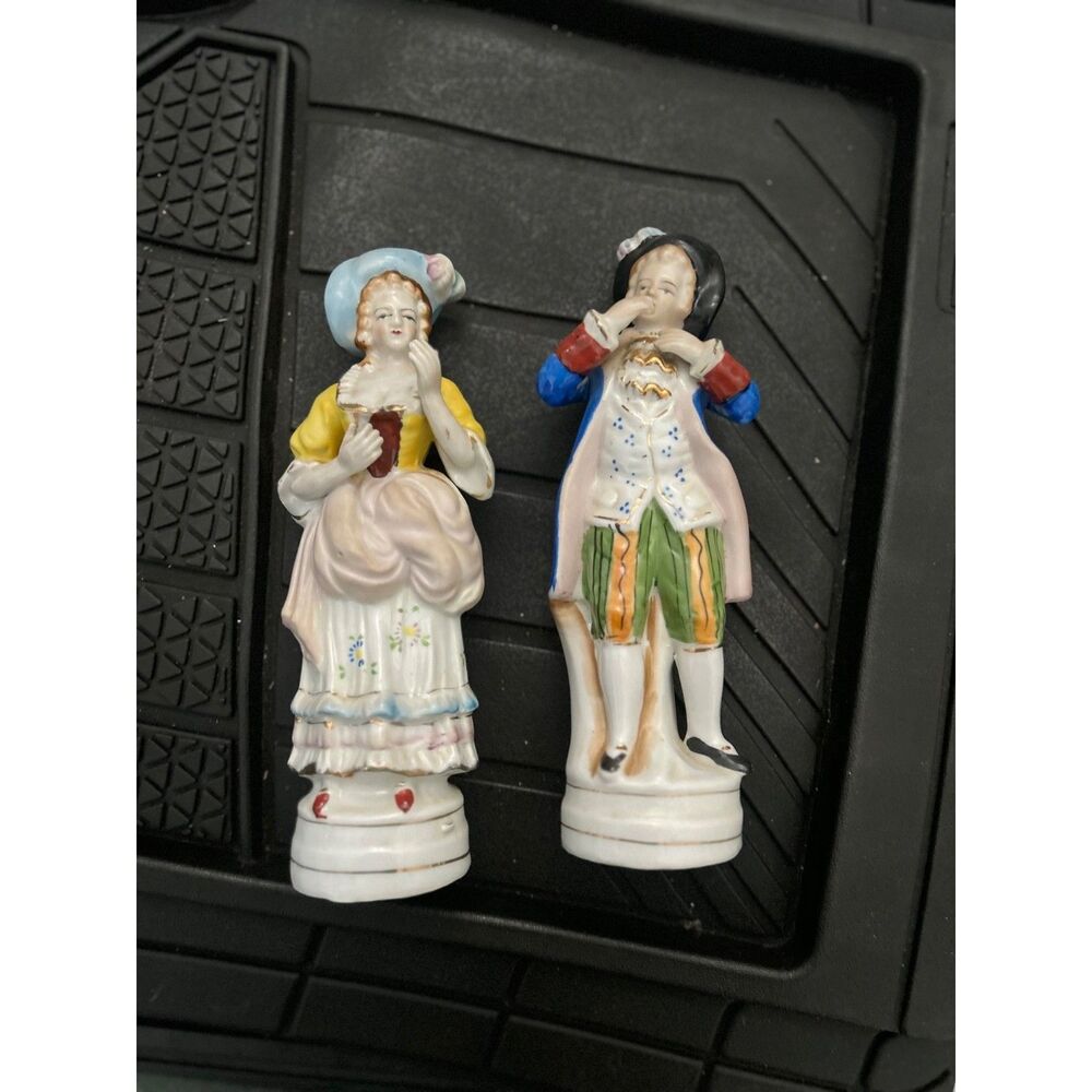L& M fine bisque porcelain Victorian figurines Man and woman